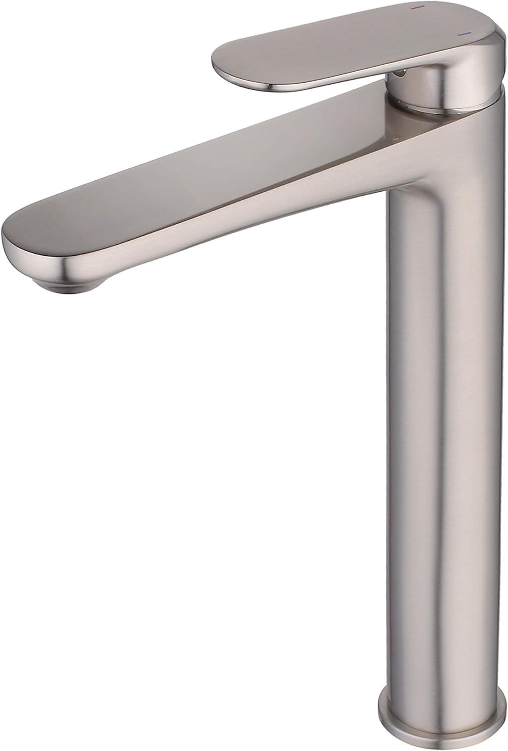 Hoch Bad Wasserhahn, Elegant Waschtischarmatur Mischbatterie für Badezimmer Waschbecken, Gebürstetes