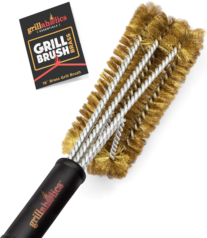 Grillaholics Essentials Grillbürste aus Messing, weichere Messingborsten, Drahtgrillbürste für siche