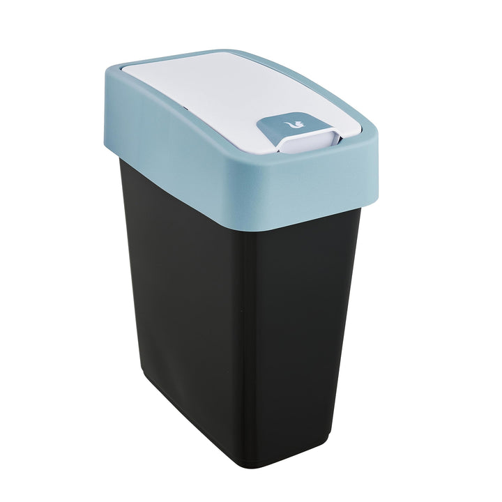 keeeper Premium Abfallbehälter mit Flip-Deckel, Soft Touch, 10 l, Magne, Nordic Blue 10 L Nordic Blu