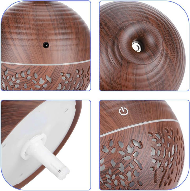 Aroma Diffusor für ätherische Öle, 7 Farben wechselnde Luftbefeuchter USB 130ml LED Frischer Nebel S