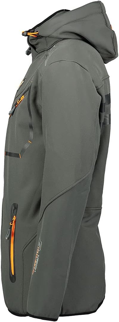 Geographical Norway Herren Softshell Outdoor Jacke Rainman Turbo-Dry Kapuze XXL Grau, XXL Grau