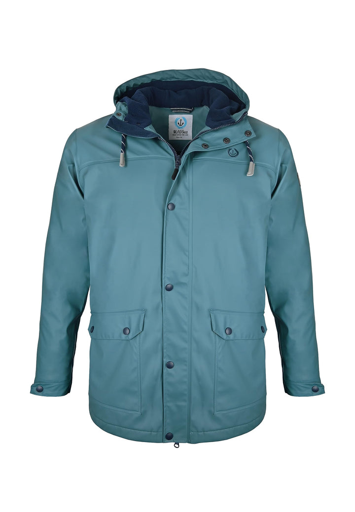 MADSea Herren Regenjacke Friesennerz warm mit Fleece gefüttert 3XL petrolblau, 3XL petrolblau
