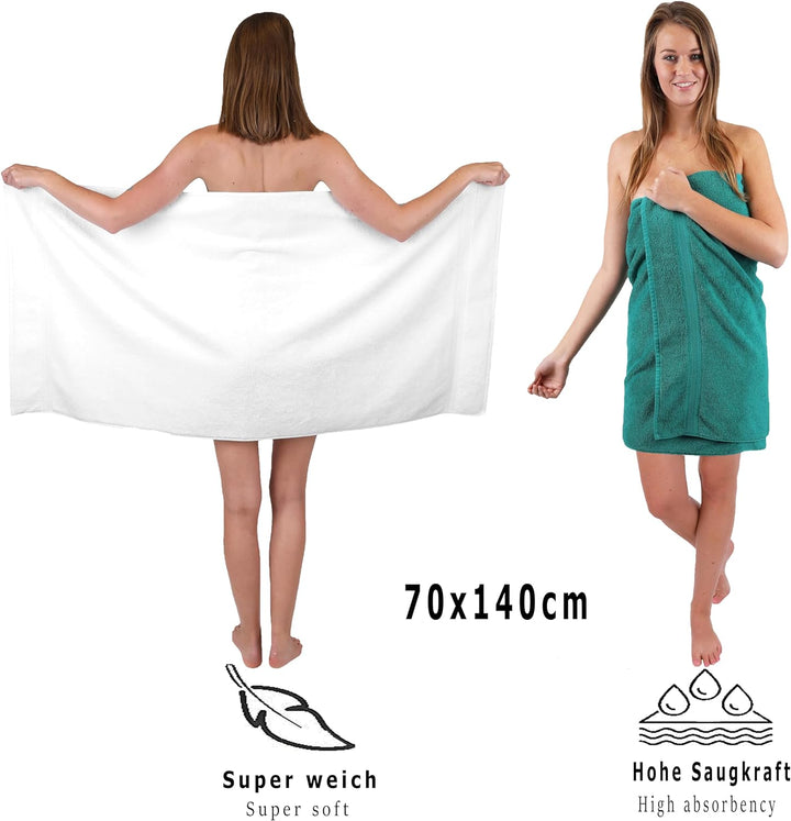 Betz 10-TLG. Handtuch-Set Premium 100% Baumwolle 2 Duschtücher 4 Handtücher 2 Gästetücher 2 Waschhan