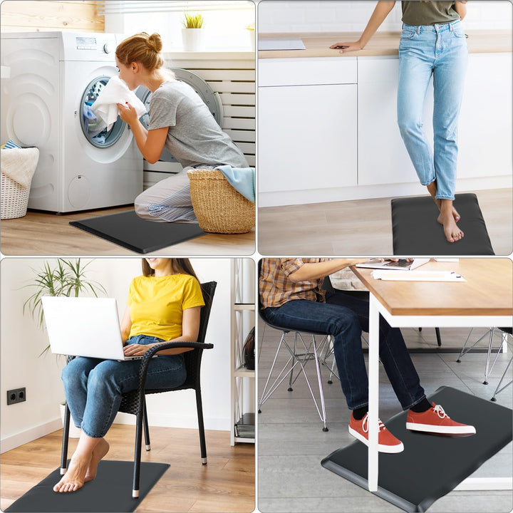 QWORK® Anti-Ermüdungsmatte,44cmx71cm stehmatte, 12mm rutschfeste komfortpolsterung, für Küche Badezi