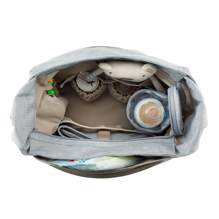 LÄSSIG Baby Wickeltasche Stylische Tasche nachhaltig Babytasche/Green Label Hobo Bag Grau, Grau