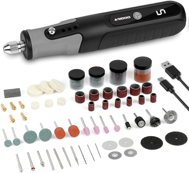 Flintronic Mini Akku Rotationswerkzeug, Multifunktionswerkzeug Set mit 138 Zubehör, 5 Variable Drehz