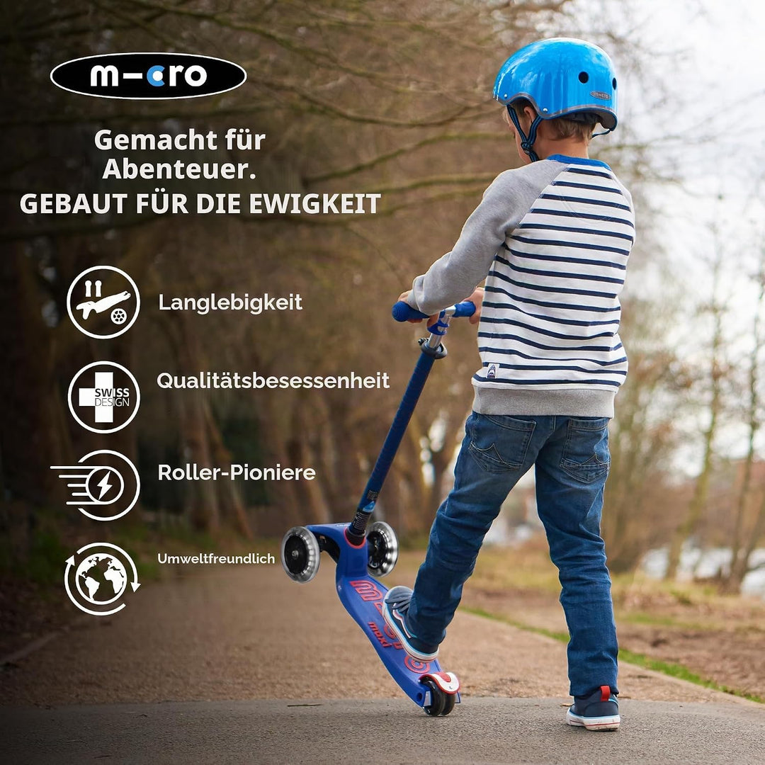 micro Maxi Deluxe LED Kickboard | Kickboard mit LED-Vorderrollen | Lenker höhenverstellbar | ab 5 Ja