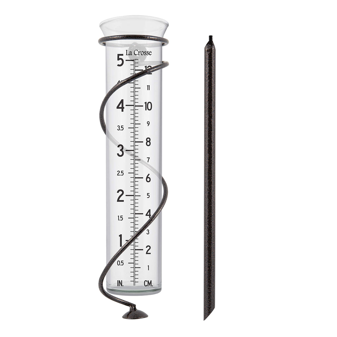 La Crosse 704-08967-INT Regenmesser aus Glas, 12,7 cm, Braun, Braun