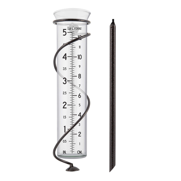 La Crosse 704-08967-INT Regenmesser aus Glas, 12,7 cm, Braun, Braun