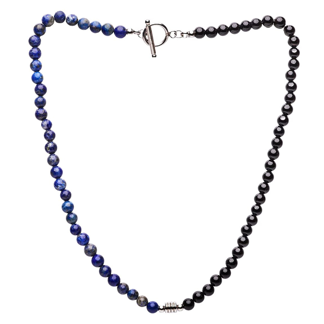 Handgemachte Herren Tigerauge Onyx Perlenkette Kette Natürliche Edelsteine Heilung Kristallschmuck (