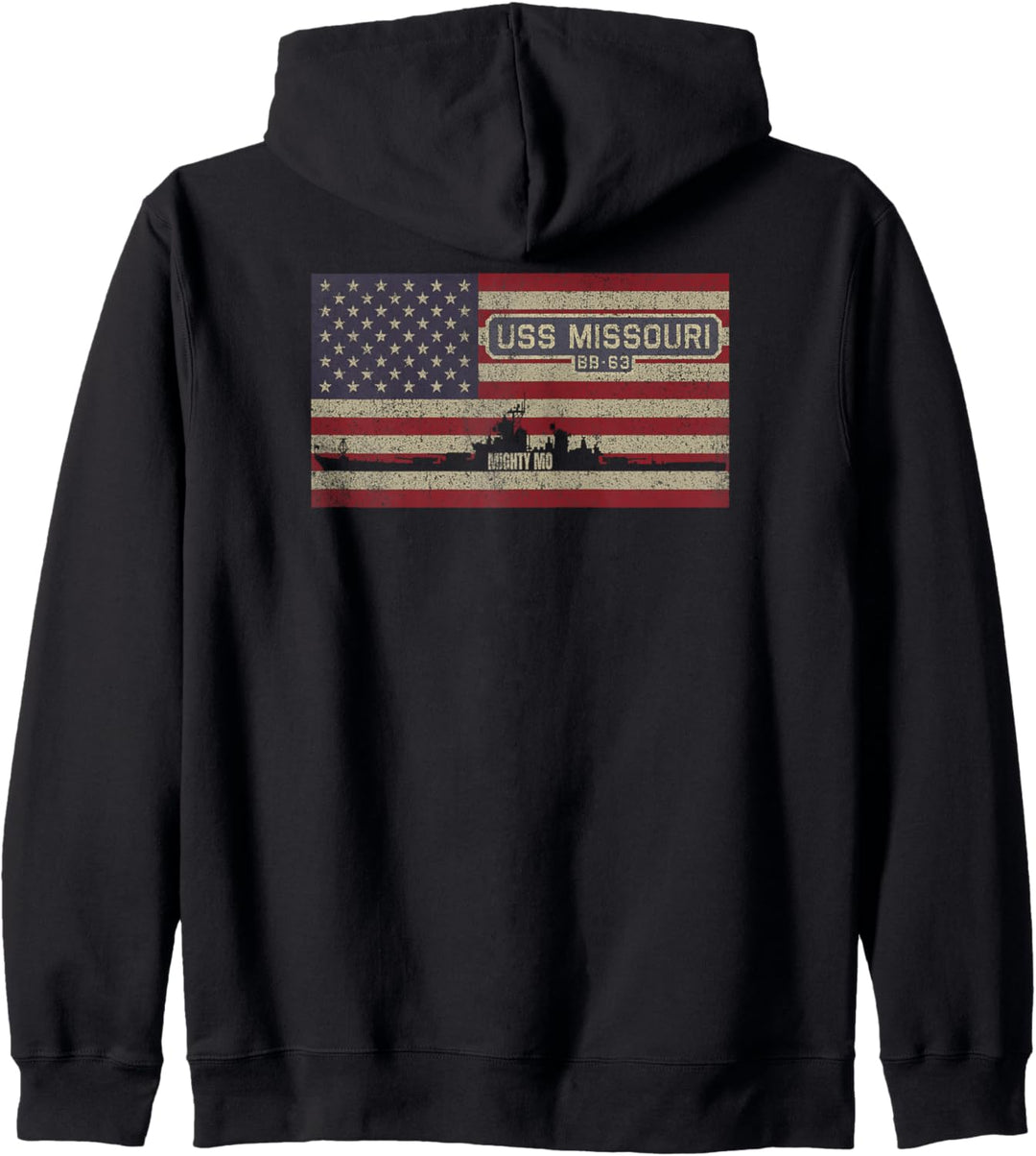 USS Missouri BB-63 WW2 Schlachtschiff USA Amerikanische Kapuzenjacke