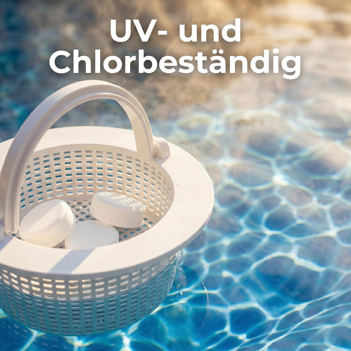 poolomio® PVC-Poolfolie rund, hochwertige &amp; kältebeständige Poolinnenfolie für Schwimmbecken, Ersatz