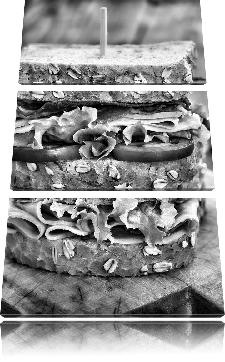 Pixxprint Monocrome, Doppeldecker Sandwich 3-Teiler Leinwandbild 120x80 Bild auf Leinwand