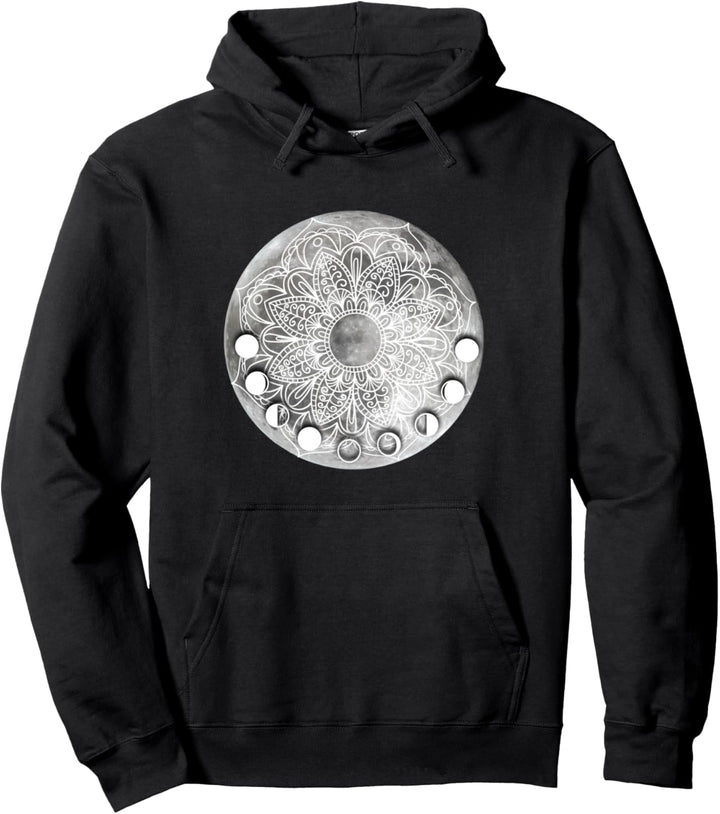 Lotus Blumen Mond lustige Yogis Yoga Fun Pullover Hoodie