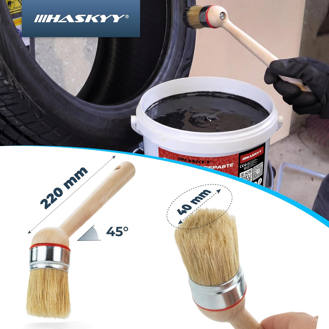Reifen- Montagepaste 3kg I Montagewax SCHWARZ + Ventildreher + Ventileinzieher + Ventilhelbel im