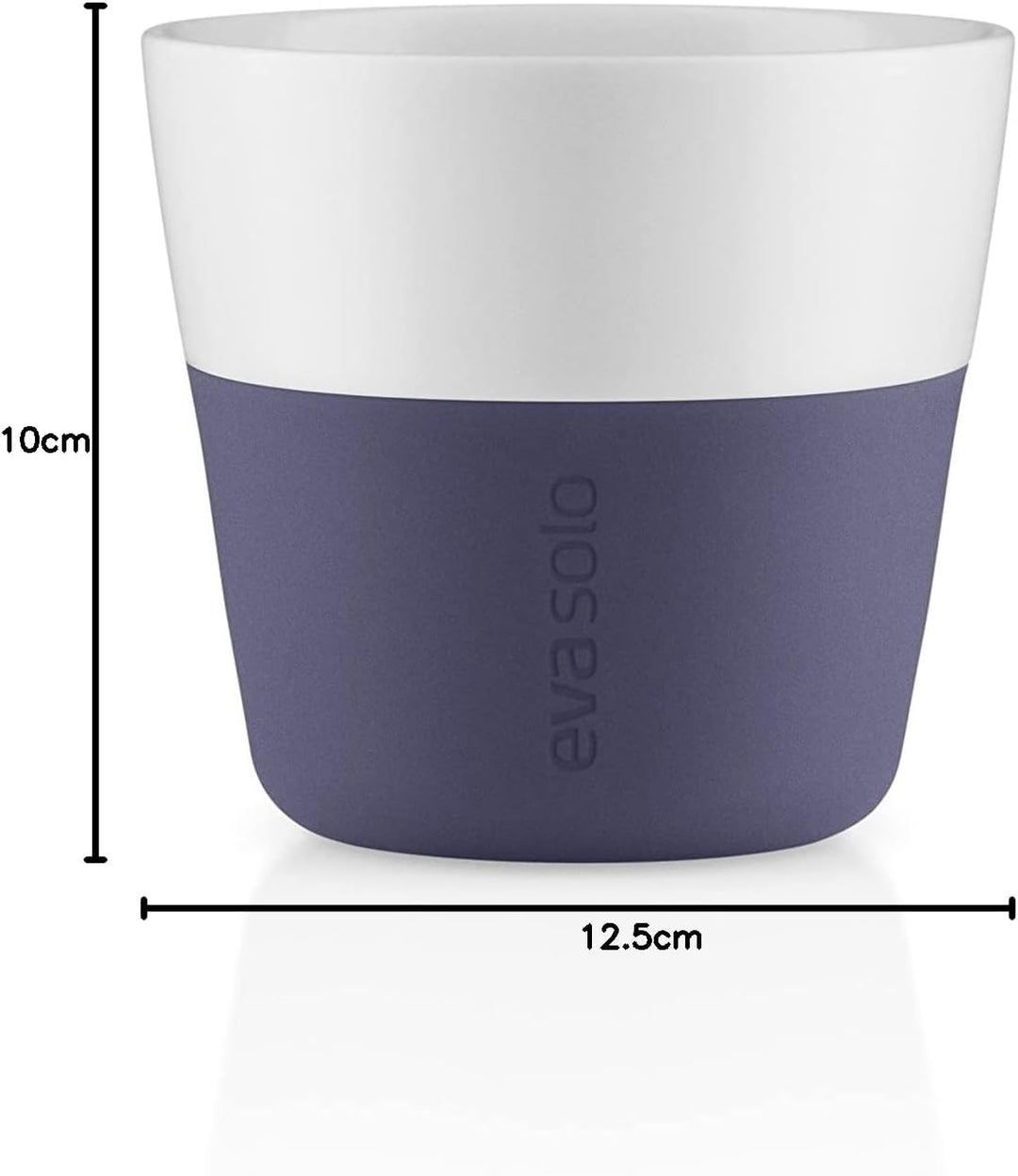 EVA SOLO | 2 Cafe Lungo Becher | 230 ml | Gut zu halten durch Silikonbeschichtung | Spülmaschinenfes