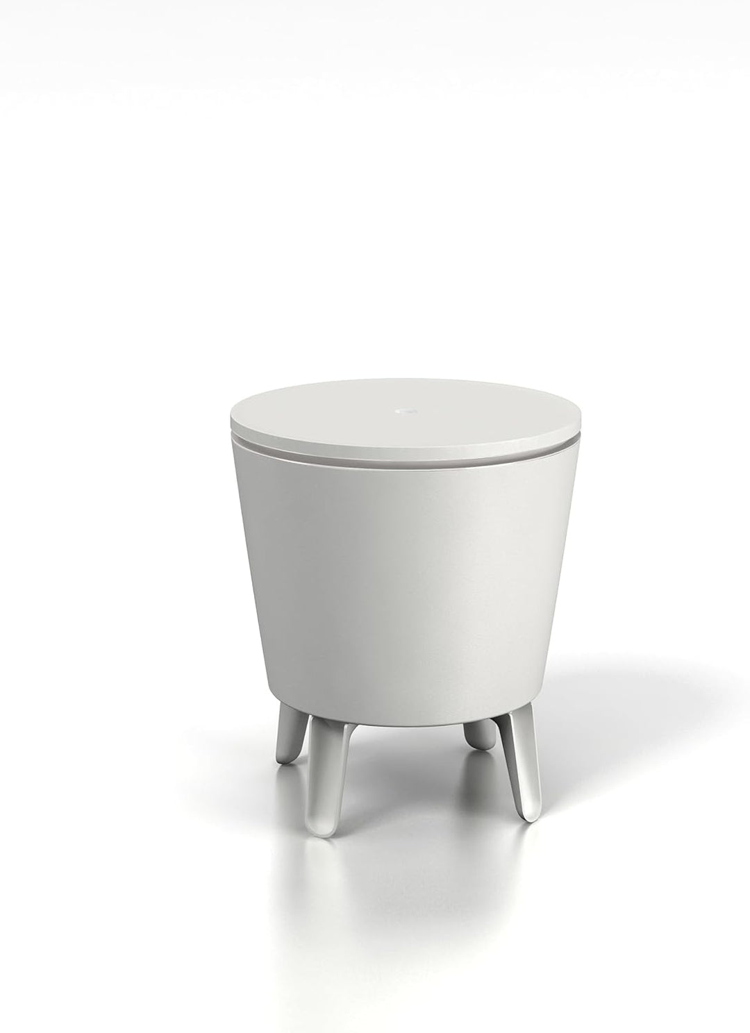 Keter CoolBar Partytisch weiss, inklusive Kühlfach, 49,5 x 49,5 x 57-84,5 cm, ausziehbar, wetterfest
