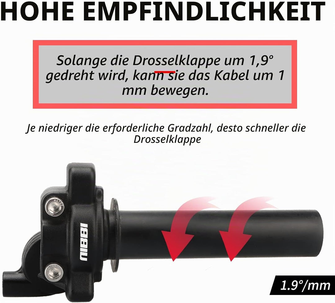 Nibbi Schnellgasgriff Handle 1 Aluminium Ribbon Kabel Handle Kit, Das Einen Gashebel, Einen Gasgriff