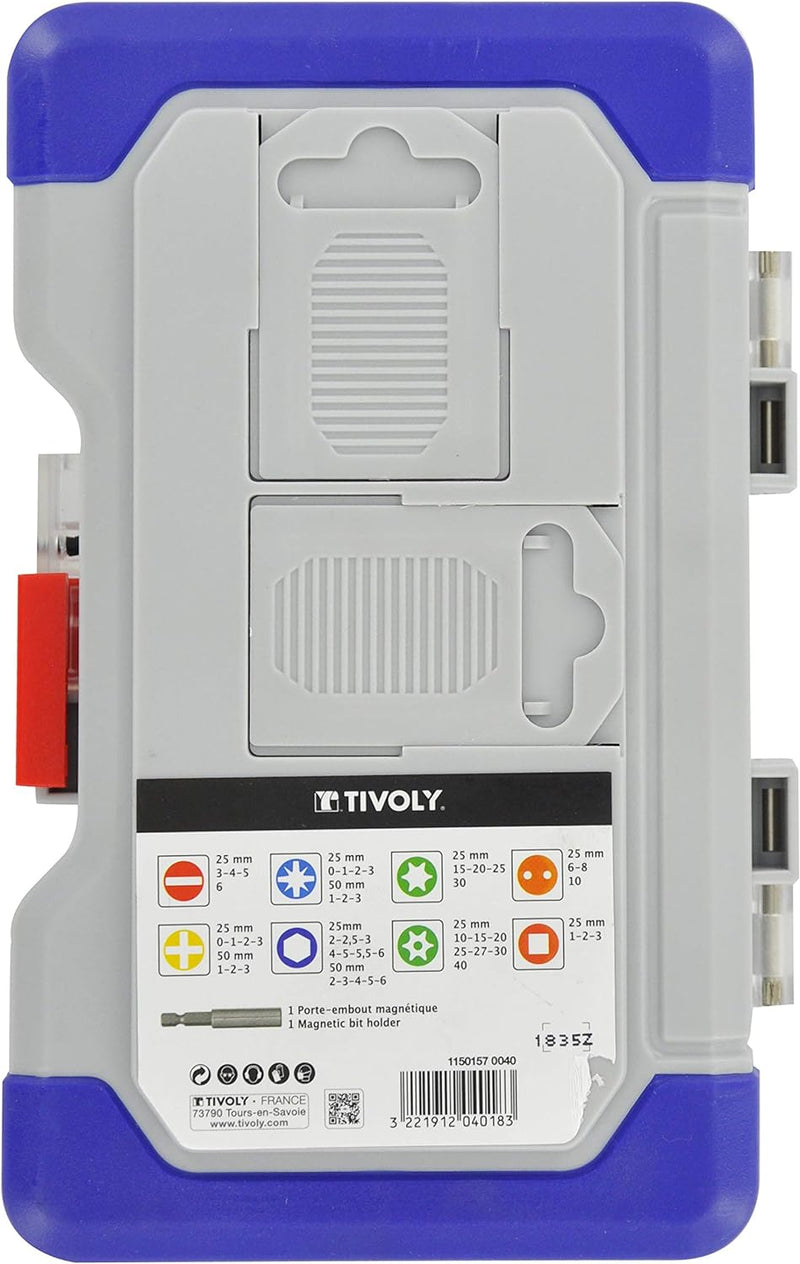 Tivoly 11501570040 Schraubendreher-Bits Set 25/50mm, 54 Stuck