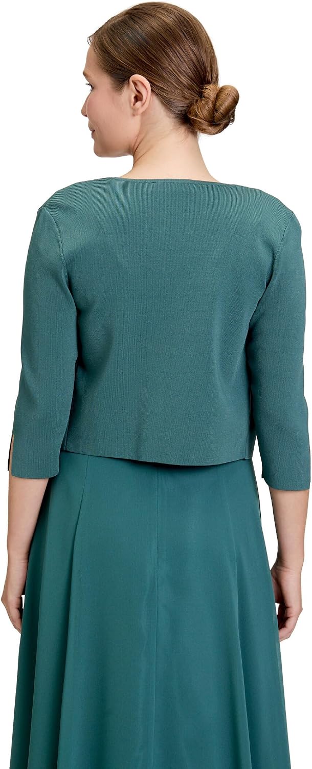 Vera Mont Damen Strickbolero Langarm XS Grün, XS Grün