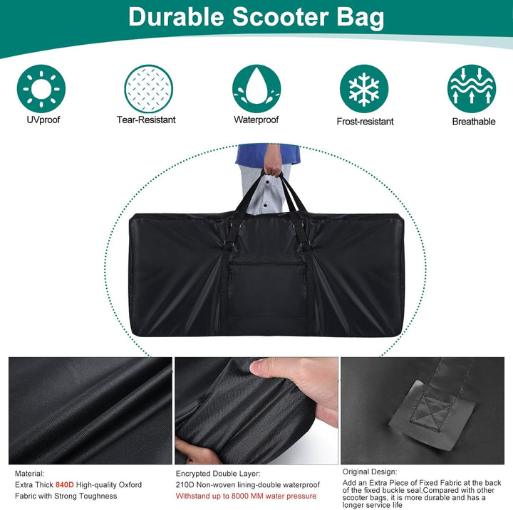 Scooter Tasche,Verbessert 900D Oxford Tasche für E-Scooter Wasserdicht，Universell E Roller tasche mi