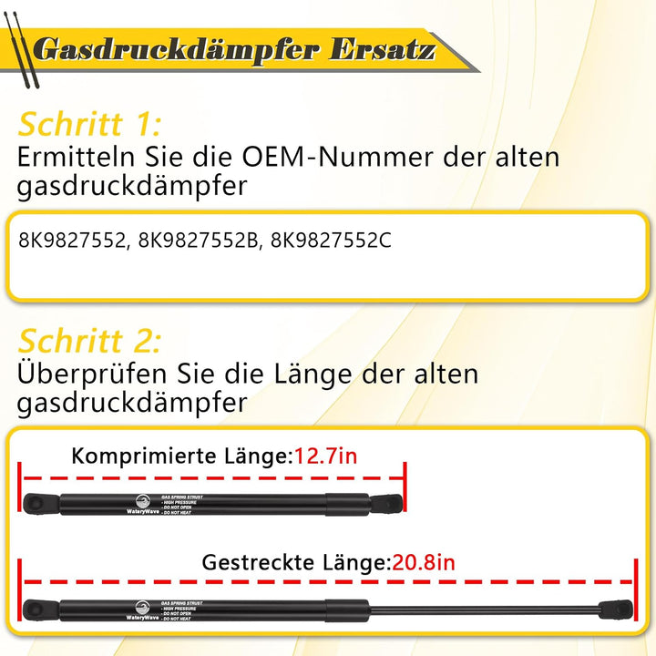 2X Heckklappendämpfer für Audi A4 für 