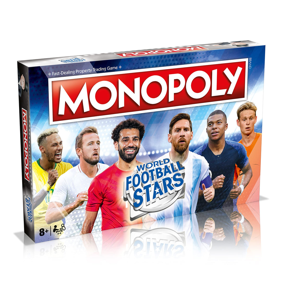 Winning Moves WM01927-EN1-6 World Football Stars Monopoly Brettspiel, ab 6 Jahren, für 2-8 Spieler