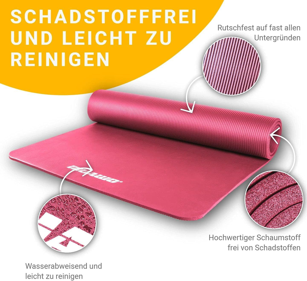 Muawo Premium Trainingsmatte, Fitnessmatte, Yogamatte, Gymnastikmatte | extra-dick & extra-lang | ru