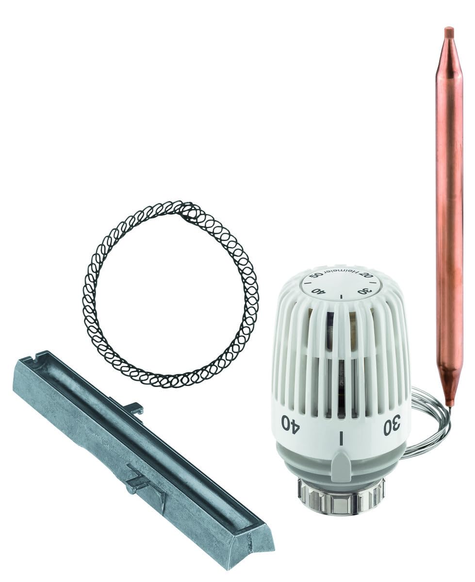 Heimeier Thermostat-Kopf mit Wärmeleitsockel und Spiralfeder, 20 -50 Grad 2m 6402-00.500