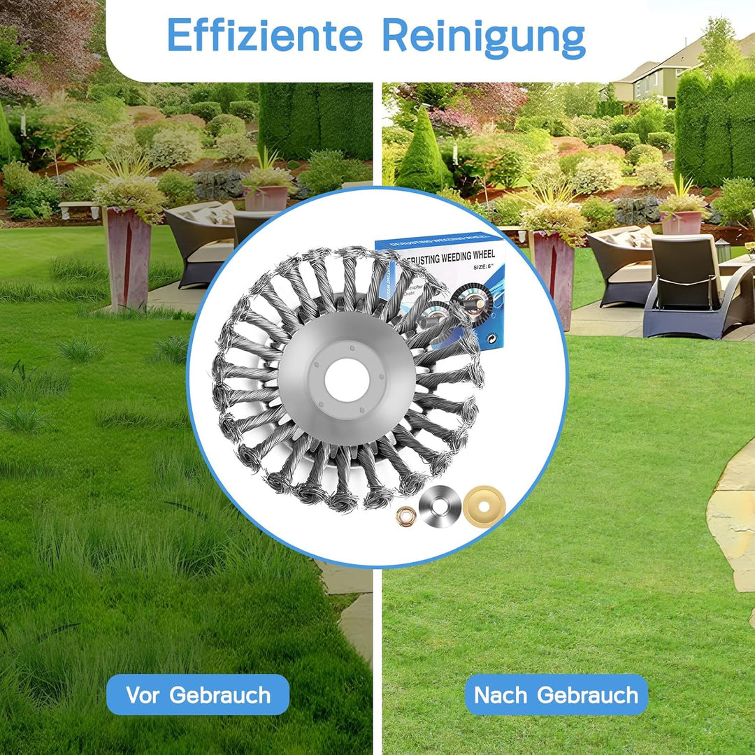 Profi Unkrautbürste für Freischneider mit 25,4mm Bohrung, 6 Zoll CS07-15, CS07-15
