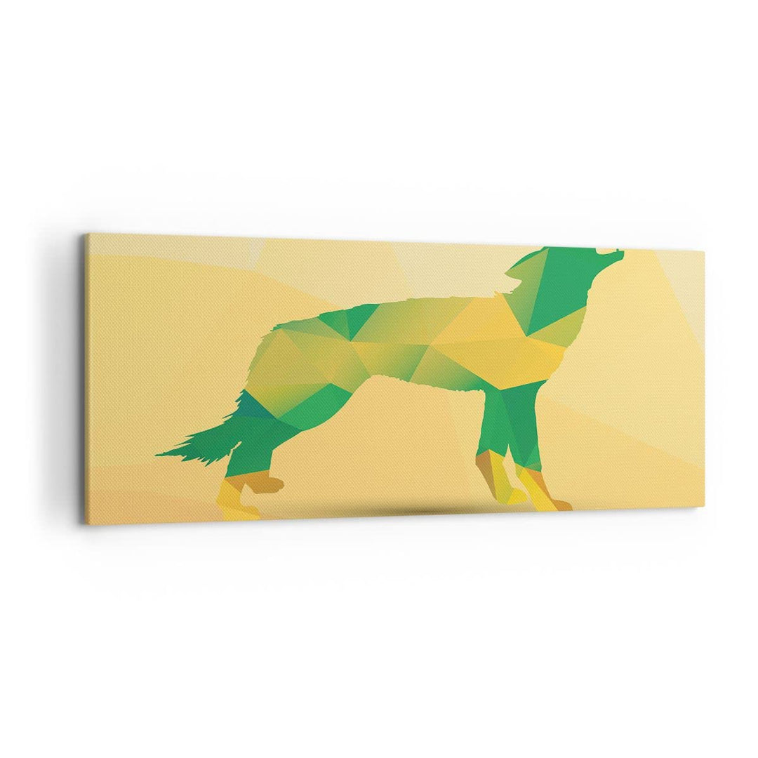 Wandbilder Dekoration Wohnzimmer Wolf modern Grafik Panorama Bilder auf Leinwand 120x50cm Leinwandbi
