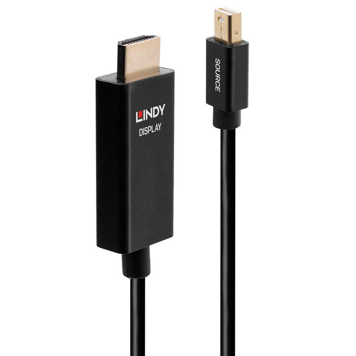 LINDY 40920 0.5m Aktives Mini DisplayPort an HDMI Adapterkabel mit HDR, 0.5m