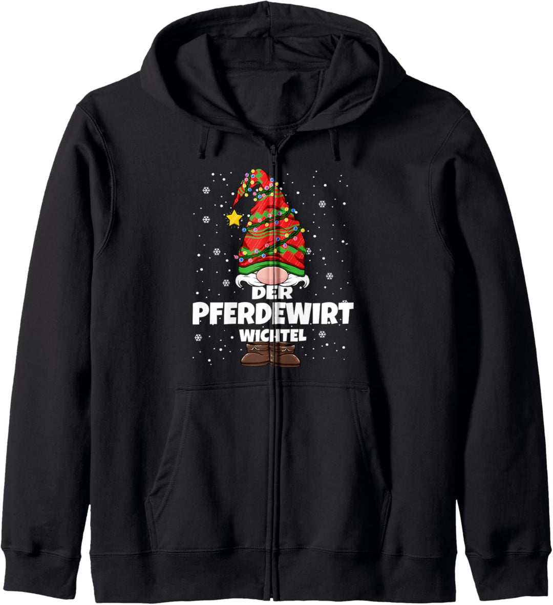 Pferdewirt Wichtel Weihnachts-Wichtel Pferde Damen Herren Kapuzenjacke