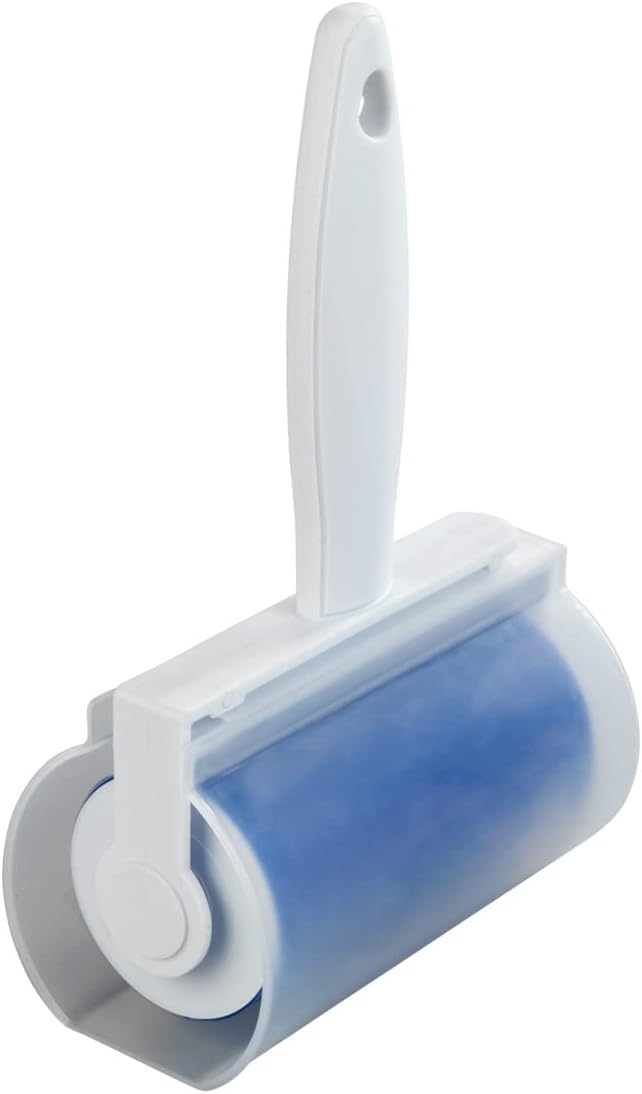 WENKO Dauerkleiderrolle Easy mit Hülle - Fusselrolle, abwaschbar, Polypropylen, 6.5 x 19.5 x 6.5 cm,
