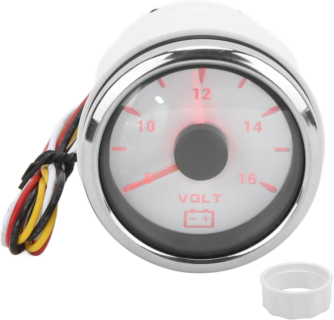 Boot Voltmeter, Marine 52mm Spannungsmesser 8-16V Zeiger Wasserdichtes Voltmeter Marine Spannungsmes