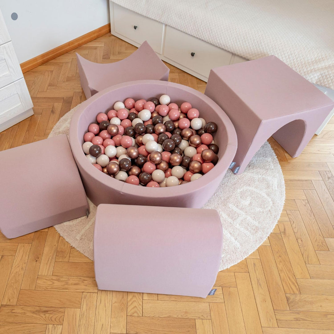 KiddyMoon Spielplatz Aus Schaumstoff Hindernisläufen, Element Hügel/Tunnel/Rampe/Kopfteil, Erikafarb