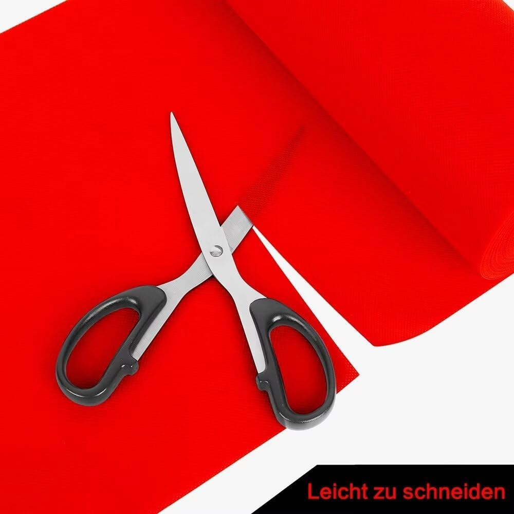 Tischdeckenrolle, 1 × 25M, Rot, Einweg Vlies Stoffähnlich Tischdecke Rolle, Meterware Tischtuchrolle
