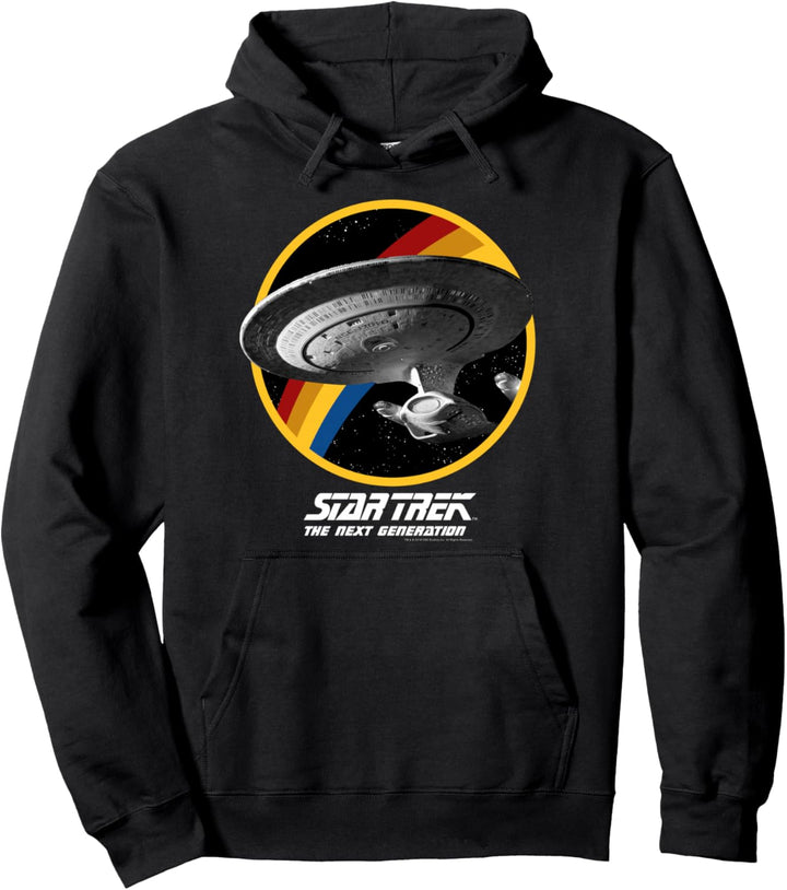 Star Trek The Next Generation Enterprise Rainbow Poster Pullover Hoodie