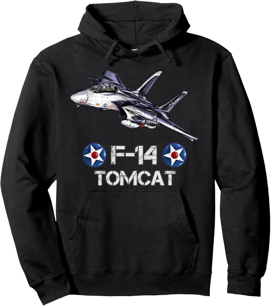 Vintages F-14 Tomcat-Kampfflugzeug-Militärluftfahrtgeschenk Pullover Hoodie