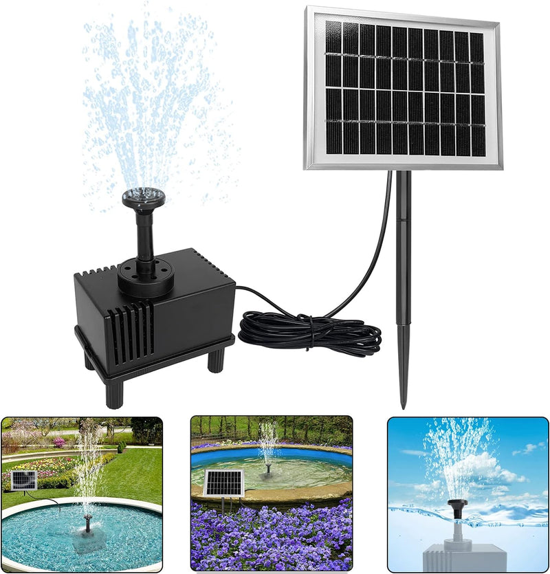 LARS360 Solar Teichpumpe Outdoor Wasserpumpe Solar Springbrunnen Solarpumpen Gartenpumpe für Gartent