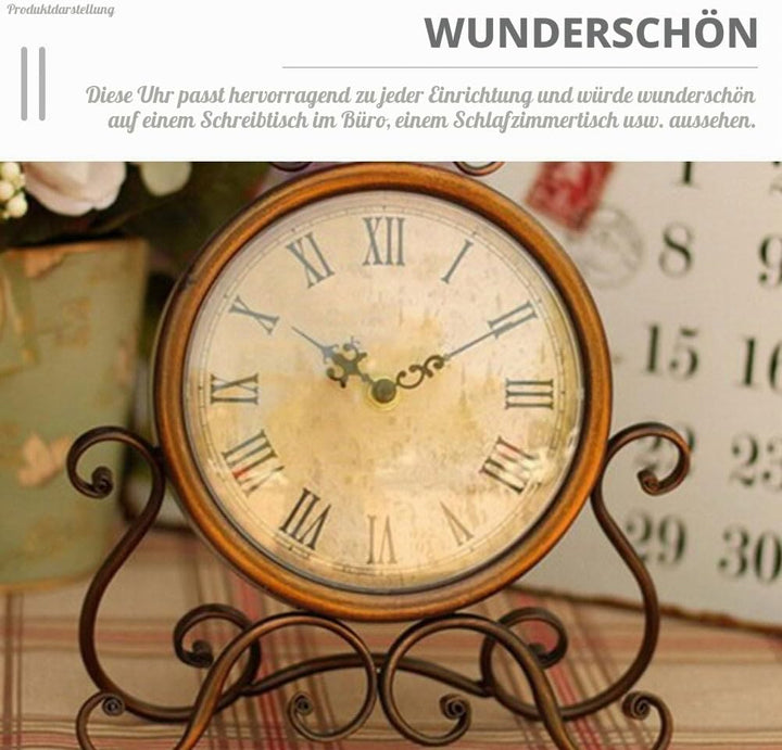 iplusmile Stumme Tischuhr Vintage-kaminuhr Für Wohnzimmer Schlafzimmer Keine Batterie Hochwertige Ma