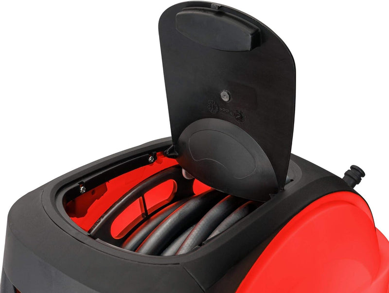 VIGOR Schlauchaufroller (Schlauchdurchmesser: 10 mm, Schlauchlänge: 15 m, automatisches Aufrollen mi