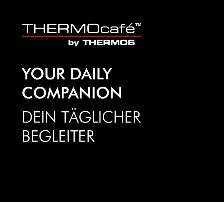 THERMOcafé by THERMOS TC DAILY FOOD JAR black mat 0,40l, 6h heiss & 12h kalt, mit Löffel, Thermobehä