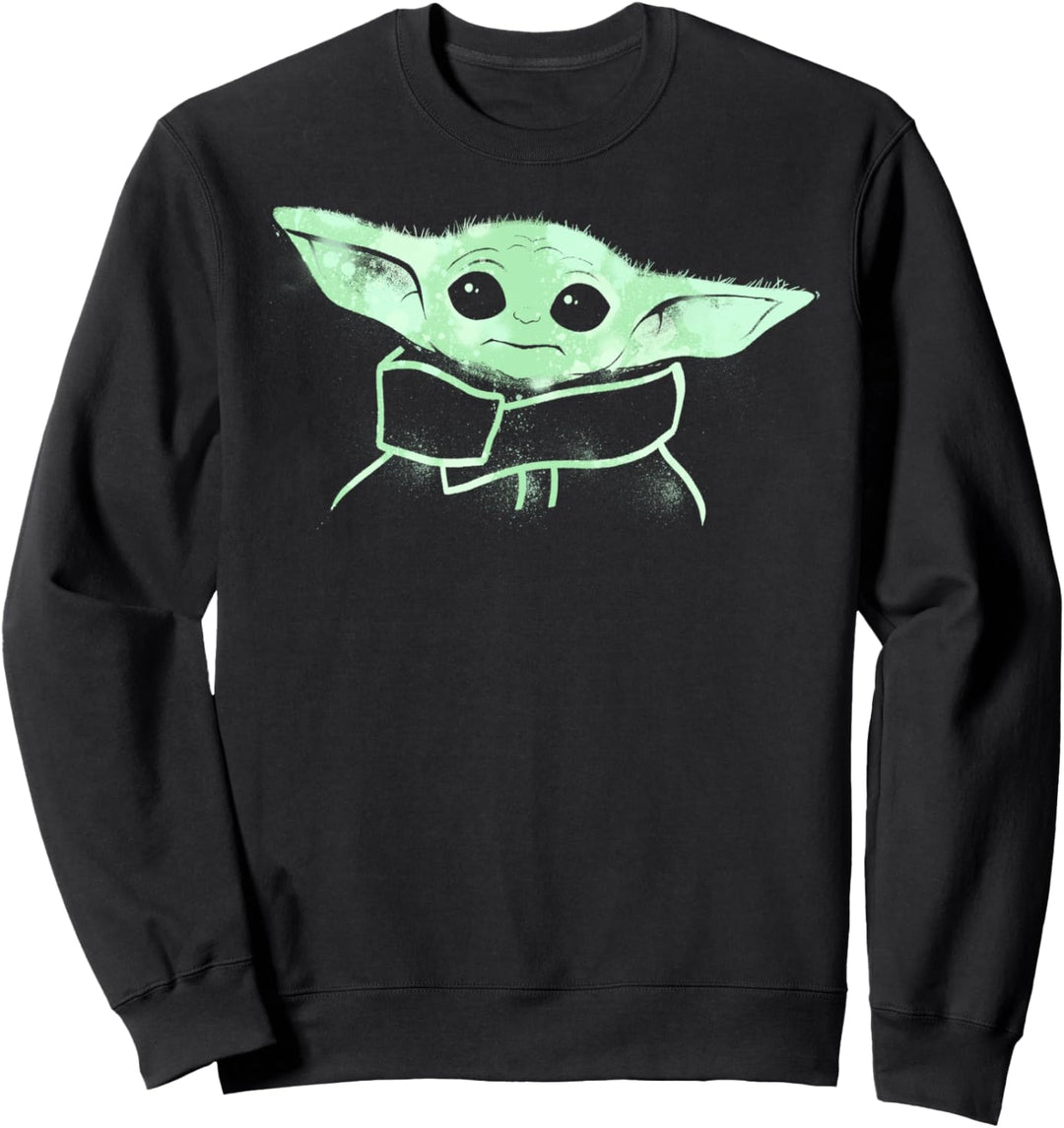 Star Wars Mandalorian The Child Green Spray Paint Sweatshirt