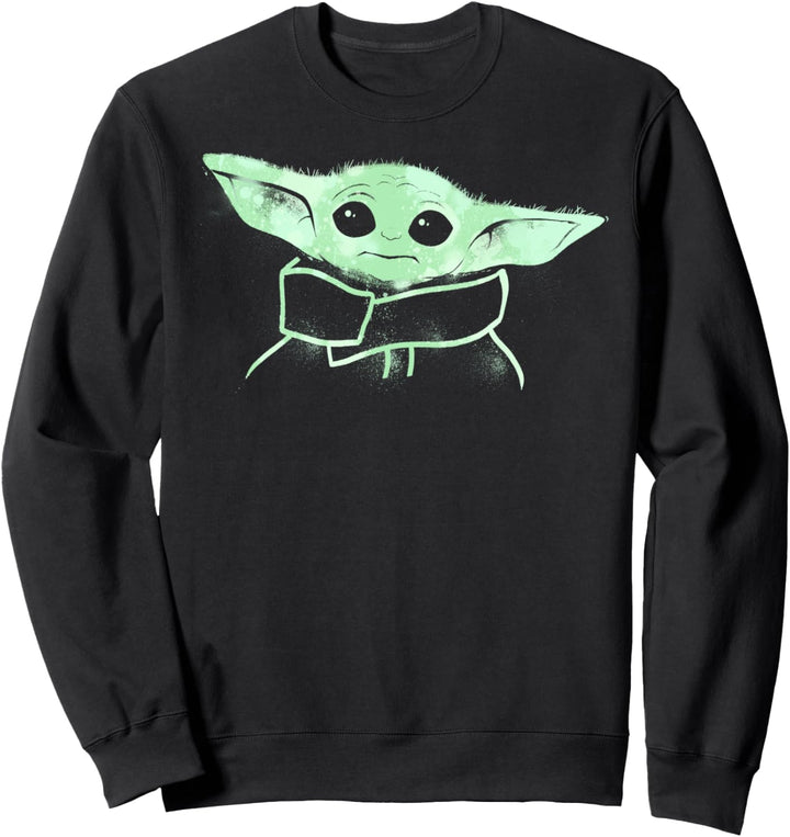 Star Wars Mandalorian The Child Green Spray Paint Sweatshirt