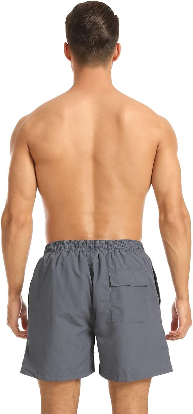 JustSun Badehose Herren Schnelltrocknend Boardshorts mit Mesh-Futter und Verstellbarem Tunnelzug M G