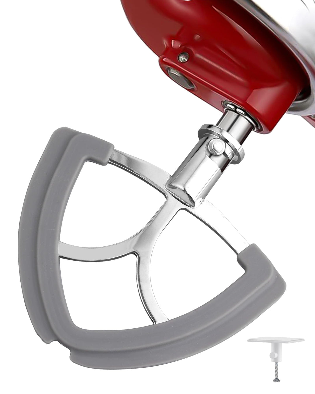 HOMGEN Flachrührer-Aufsatz aus Edelstahl für KitchenAid 4,5-5 Quart Kitchenaid Standmixer mit kippba