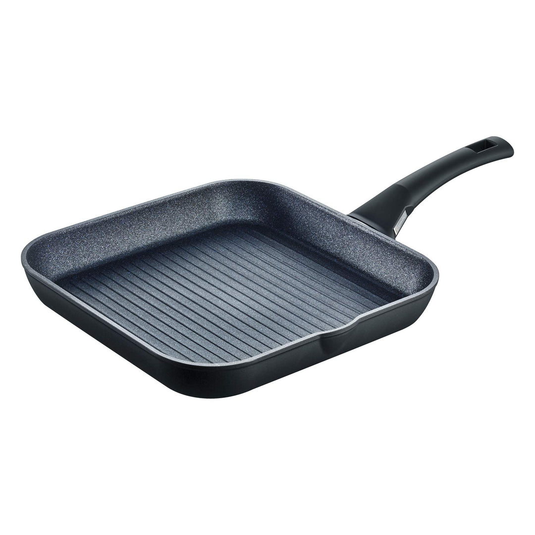 Berndes Grillpfanne Balance Enduro 28 cm, Induktion, Pfanne extrem kratzfest, Guss-Optik, antihaft b