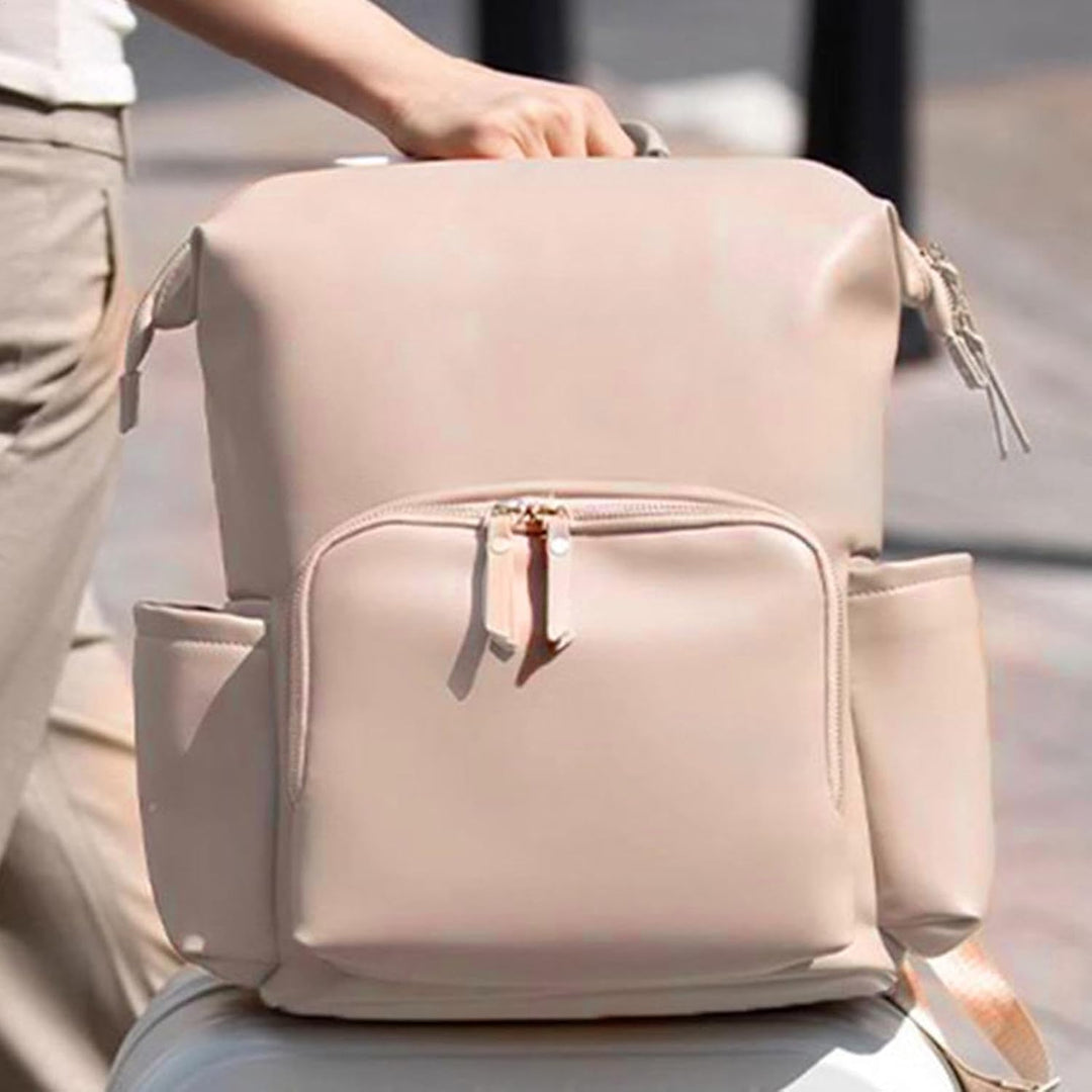Wickelrucksack aus Leder – Kleinkindtaschen, Wickelrucksack aus PU-Leder, wasserdicht, verstärkte Re