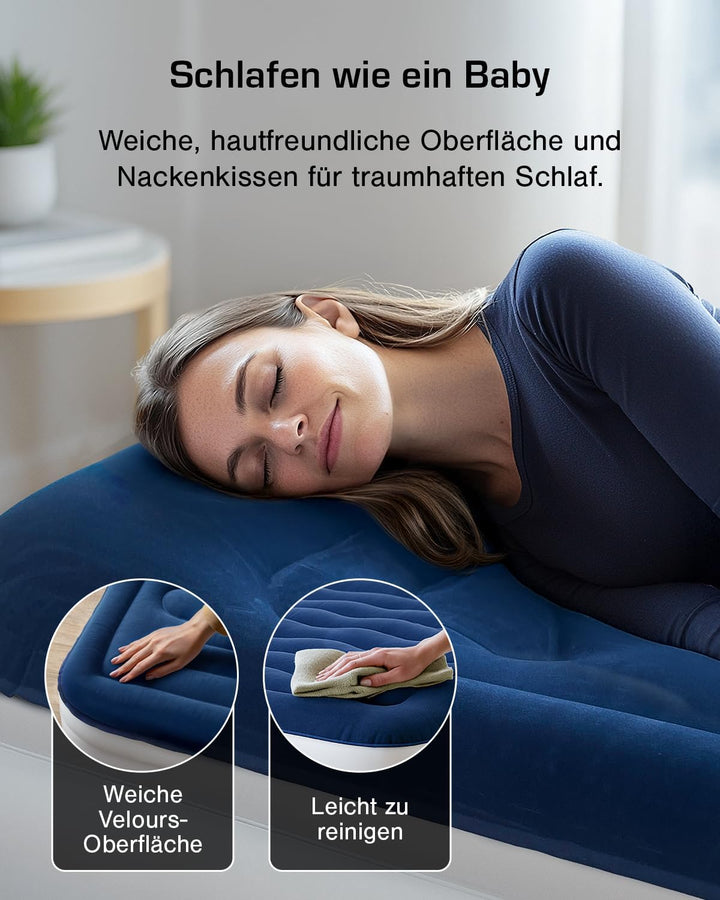 Active Era Luxus Doppel Luftbett – selbstaufblasendes Gästebett mit eingebauter, elektrischer Pumpe,